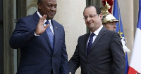 Presidents John Mahama and Francois Hollande back in 2013