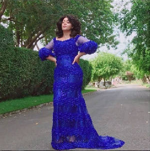 Nadia Buari Elegant In Blue