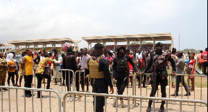 Some SHS graduates with their parents at the Black Stars Square