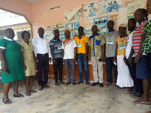 Health workers and volunteers ready for the exercise