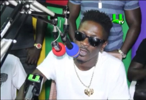 Shatta Wale at the studio of UTV