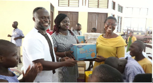 Marketing and Public Affairs Manager, at the Port of Takoradi, Dr. Kingsley Antwi-Boasiako (left)