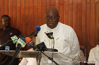 President-elect Nana Akufo-Addo addressing the House of Chiefs