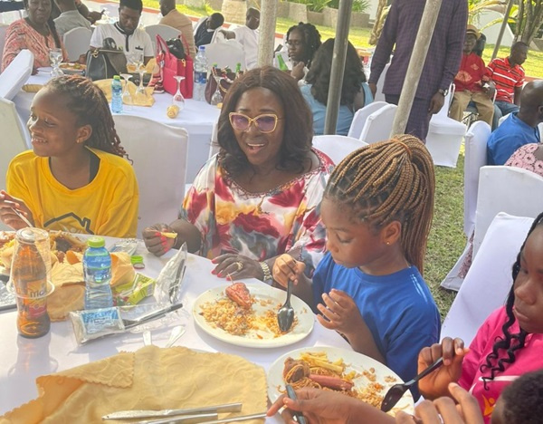 Chief of Staff, Akosua Frema Osei-Opare with children of the Assurance of Hope Orphanage in Teshie,