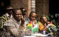 CEO of Start in Ghana Investment Limited,Yahaya Alhassan and others at a press conference