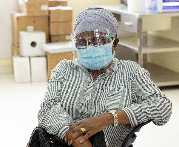 Elizabeth Ohene visited the infectious disease facility