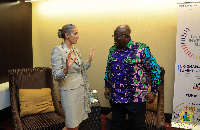 President Akufo-Addo with the UK Minister of State for Africa, Harriet Baldwin