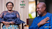 Prof. Naana Jane Opoku-Agyemang and John Mahama