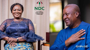 Prof. Naana Jane Opoku-Agyemang and John Mahama