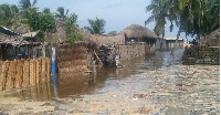 Tidal waves have destroyed the homes of many residents in Agavedzi and Blekusu