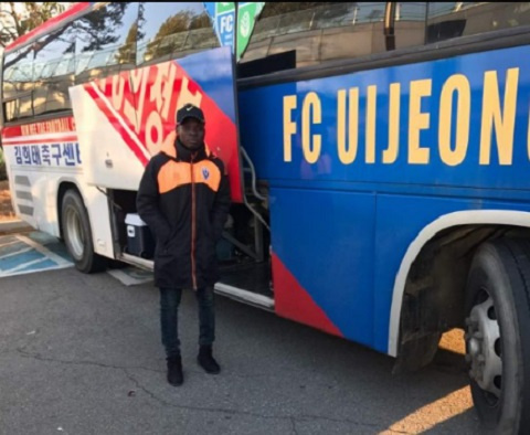 Opoku Mensah is on trials at Uijeongbu FC