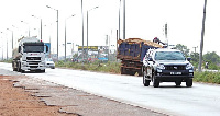 Potholes on Accra -Tema motorway