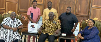 George Andah and his team with John Agyekum Kufuor