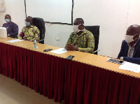 The Savannah Regional minister, Adam Salifu Braimah in a press conference on coronavirus