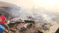 The entire house was razed down by the fire