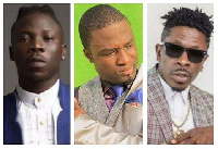 Stonebwoy (left), Minister Ike (middle) and Shatta Wale (right)