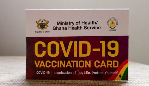 A COVID-19 vaccinaton card by GHS