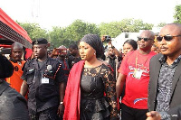 Samira Bawumia at a funeral