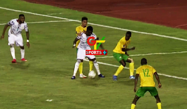 A screengrab of a penalty incident that South Africa is disputing