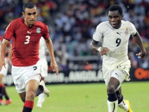 Opoku Agyemang in action for Ghana during the 2010 AFCON