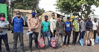 Nigerians who were arrested in Ho by GIS