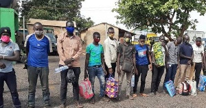 Nigerians who were arrested in Ho by GIS