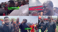 A grid photo of former Black Stars players at Christian Atsu's one-week observation