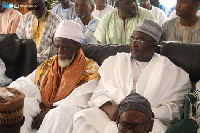 Chief Imam seated with Alhaji Bawumia