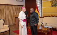 Very Rev. Mons. Jean Marie Speich and President Nana Addo Dankwa Akufo-Addo