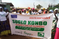 A women's march organized by an NGO Suglo Konbo and partners in Gushegu