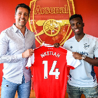 Arsenal Eddie Nketiah with Edu