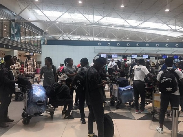 The Black Queens left Accra for Gabon on Monday morning