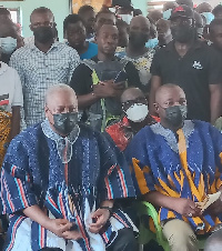 Former President, John Mahama with some party folks