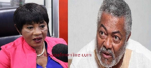 Anita Desoso, National Vice Chairperson of the NDC and  Former President Jerry John Rawlings