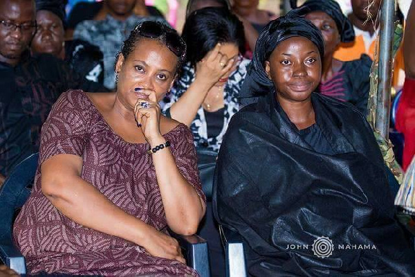 Widow of late Captain Mahama (R)