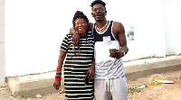 Shatta Wale with his mom