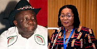 Yamoah Ponkoh (L) and Lordina Mahama (R)