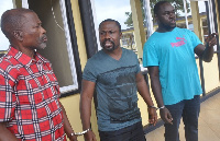 Joseph Osei, Yaw Koranteng and Kwabena Boakye in police custody