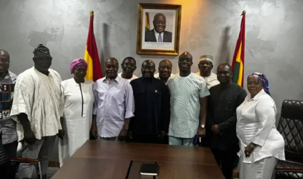 The newly NPP national executive paid a courtesy call on Vice President Dr. Bawumia