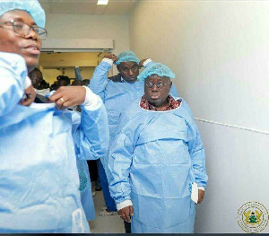 President Nana Addo Dankwa Akufo-Addo visited victims of Atomic Junction gas explosion