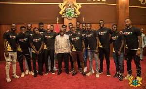 President Nana Addo Dankwa Akufo-Addo with the Black Stars team