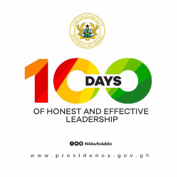 Today marks 100 days since the NPP's Nana Akufo-Addo took over as President of the Republic