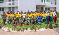 Maj Gen Thomas Oppong-Peprah and some Senior Officers with winners of the NOC