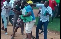 Some NDC members in the Bohyen Electoral area exchanging punches