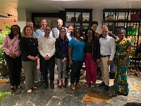 The team from the United States with COP Maame Yaa Tiwaa Addo Danquah