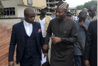 Mahama Ayariga with his lawyer, Godwin Tamakloe