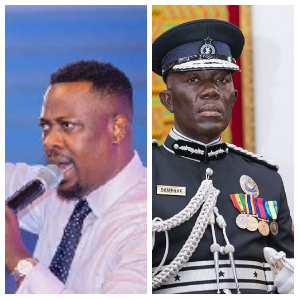 Prophet Nigel Gaisie (left), IGP Dr George Akuffo Dampare (right)