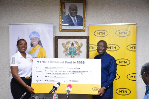 Presentation Of Dividend By Antoinette Kwofie, Chief Finance Officer At MTN Ghana To Dr