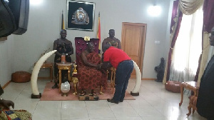 Julius Debrah welcomed by Asantehene