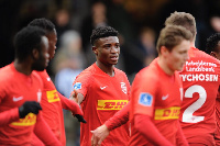 Mohammed Kudus celebrating with his teammates